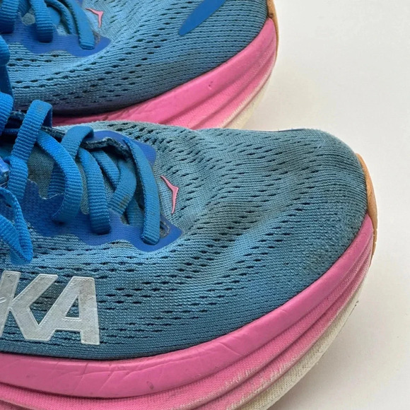 Hoka One One W Bondi 8 Women’s Size 8B 1127954 CSAA coastal Sky Running Shoes - Picture 3 of 12